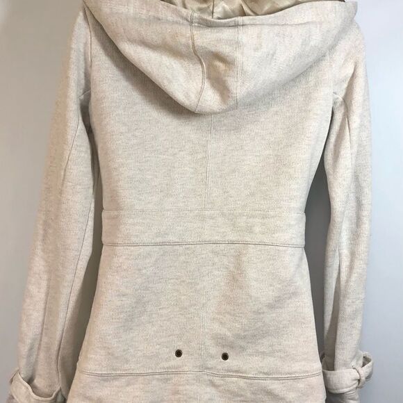 Billabong Women’s Double Breasted Coat, Hooded in Cream, Size Small - Picture 5 of 14